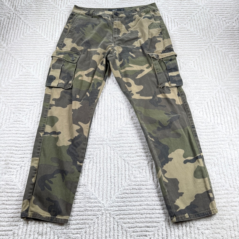 Cello Cargo Pants Women
1 Green Camo Straight Leg Utility Street Gorp Skater Y2K